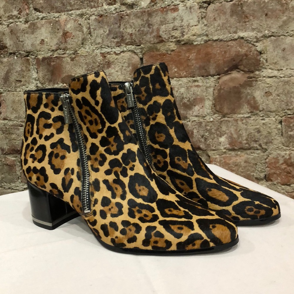 Calvin Klein Real Fur Printed Booties